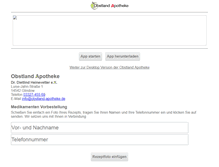 Tablet Screenshot of obstland-apotheke.de
